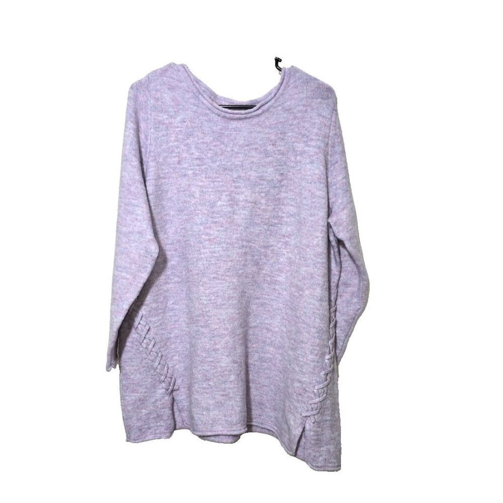 Westport Sweater Size 3X Side Slit Pullover Stretch Comfort Casual Ladder Stitch